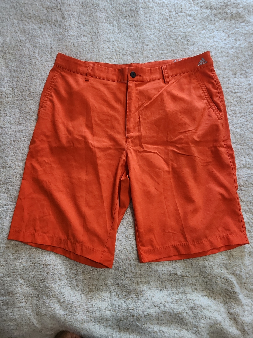 adidas Men's Ultimate365 Golf Chino Shorts Orange Size 36 Flat Front Casual